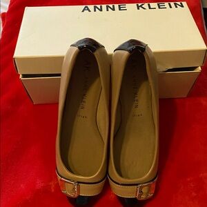 Anne Klein Morgan Biscotti Wedge Shoes - Size 7.5M